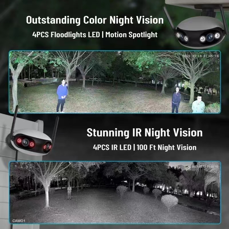 Cctv Camera 180 Degree Panoramic - 4MP Towell APP 180度広角デュアルレンズIPカメラ POE NVR対応