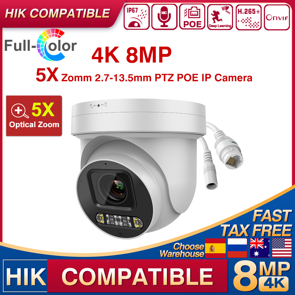 Hikvision Ip Camera 8Mp Dome - Hikvision対応 4K 8MP 5倍ズーム PTZ セキュリティIPカメラ