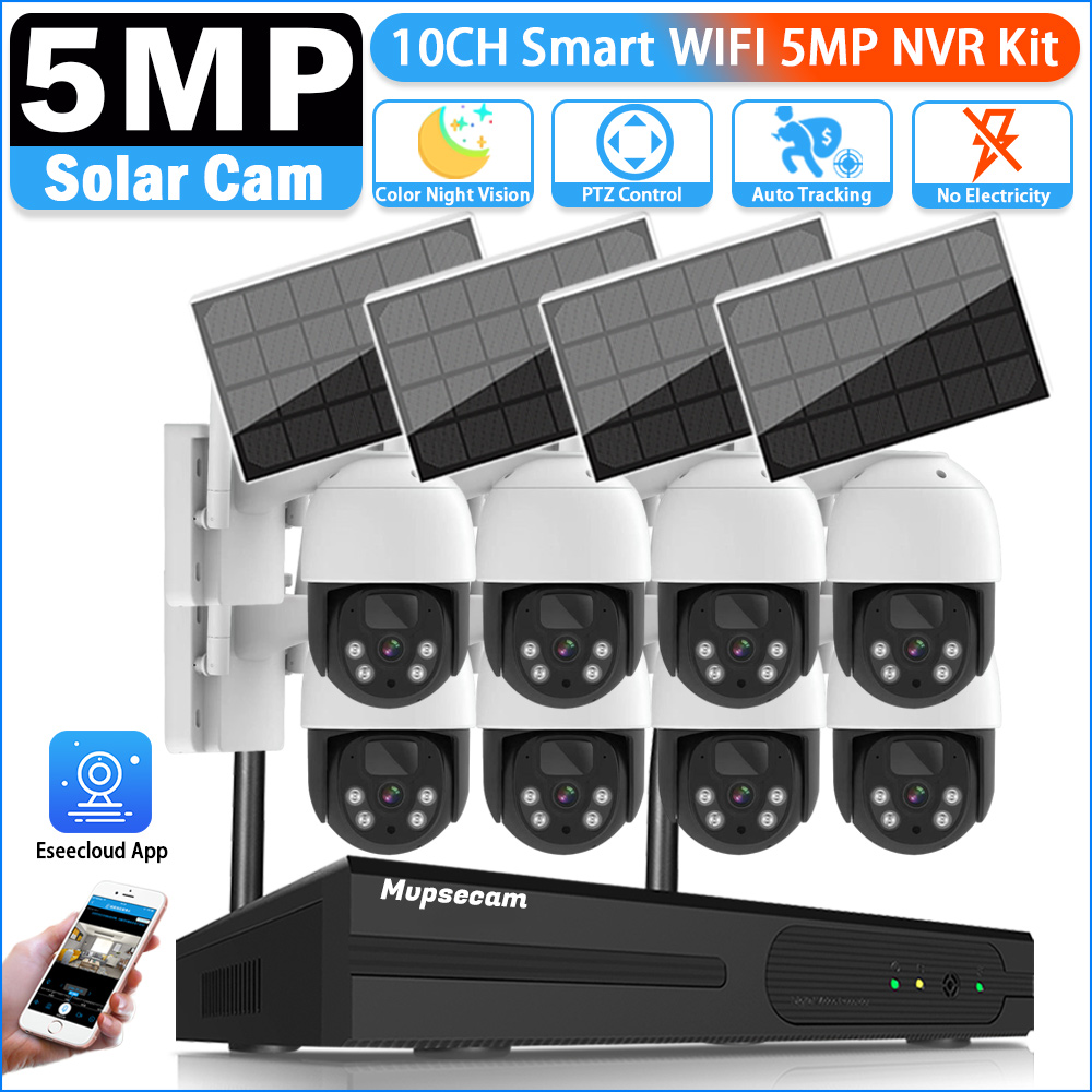 Cctv Camera System 8 Camera Wireless - 5MP 16CH ワイヤレス NVR セキュリティ WIFI