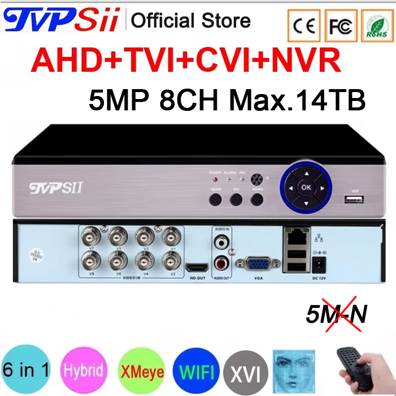 Cctv Hard Drive 4Tb Surveillance - XMeye 顔検出オーディオ H.265+ リアル 5MP 8CH