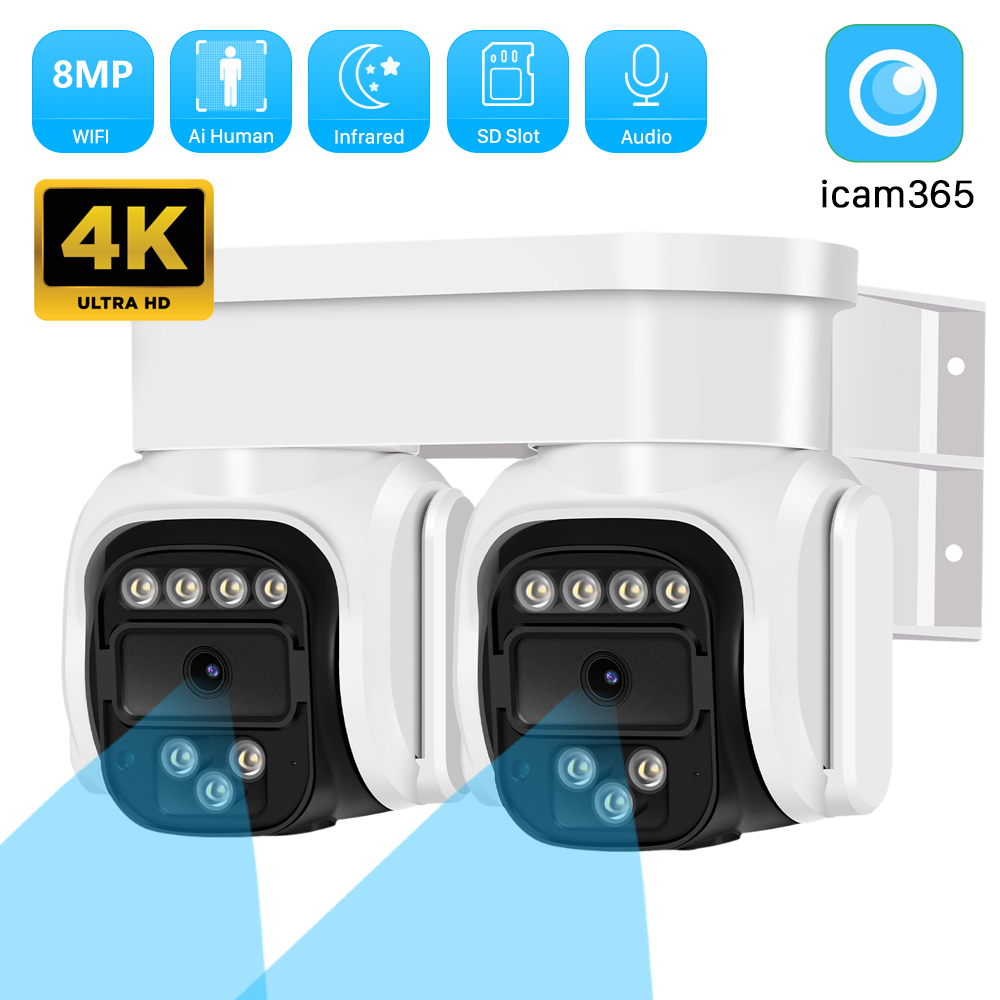 Ip Camera 4K 8Mp Outdoor Ptz - IP屋外監視カメラ,身体活動モニター,デュアルレンズ,人体追跡,ptz,wifi,4k,8mp,icam365