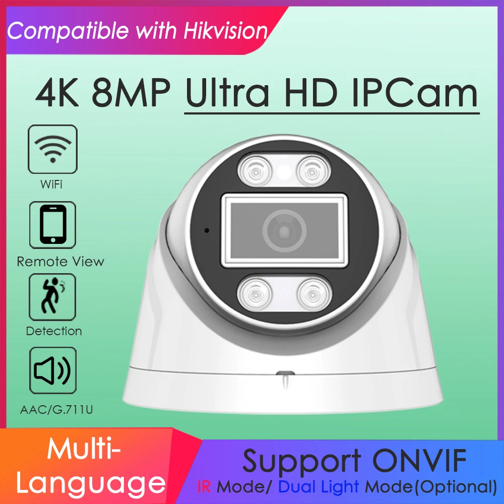 Hikvision Ip Camera 8Mp Dome - 4K 8MP Wifi ワイヤレス IP カメラ
