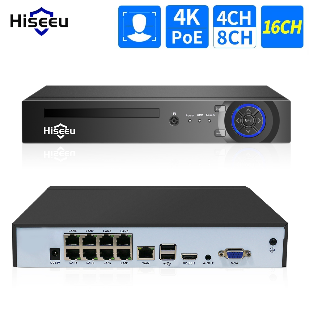 Dahua Nvr 16 Channel - Hiseeu-監視カメラ,CCTVシステム,5mpおよび8mp,4k,16チャンネルnvr,H.265