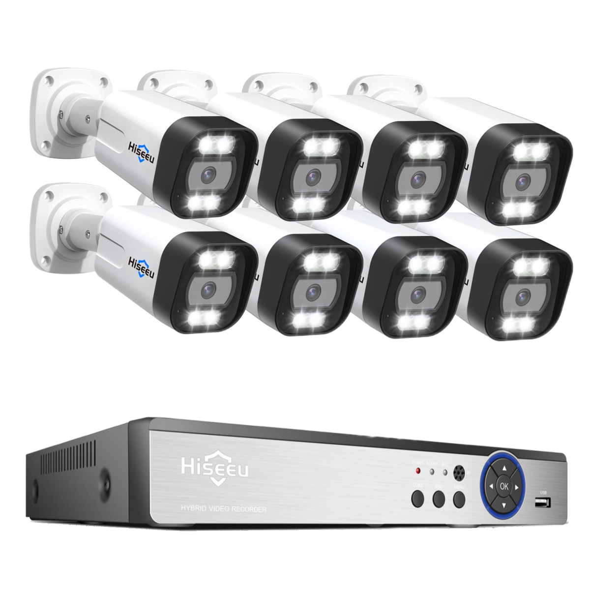 Nvr 16 Channel 4K H265 - H.265+、8MP、4K、16チャンネル、IP PoEカメラ、NVRキット、AI搭載スマートHDホームセキュリティCCTVカメラシステム