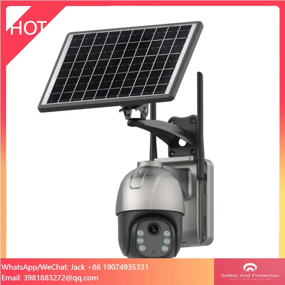 Security Camera System Solar 4G - 屋外街路灯ワイヤレスCCTV監視ソーラーシステムAOVスマートAI Wifi 4GセキュリティバッテリーカメラPTZ SIMカードスロット付き
