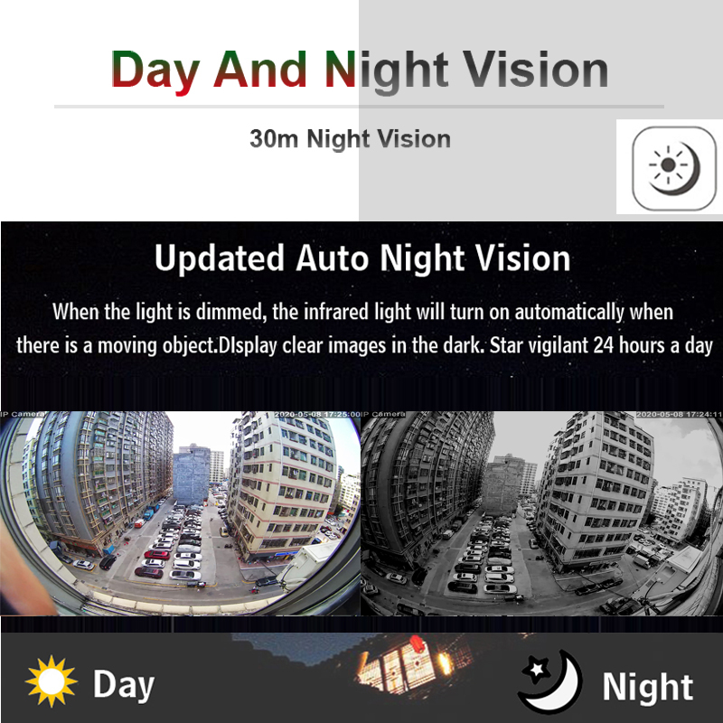 JIENUO-4K度広角レンズを備えた1080p 5mp赤外 - Cctv Camera 180 Degree Panoramic のレビューと価格