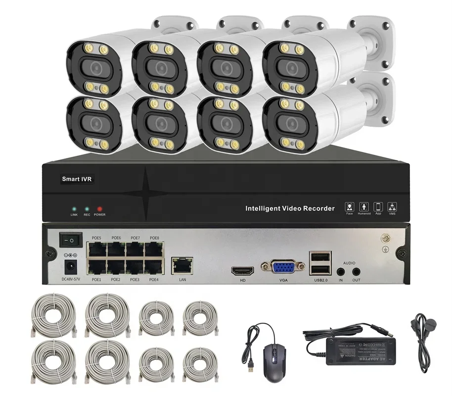 メーカー5MP 4K 8MP 4/8/16チャンネルHD A - Nvr Kit 4 Camera 5Mp Poe のレビューと価格