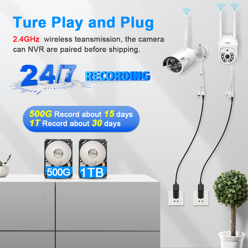Hiseeu 10チャンネルNVR、3/5/8MP Wi-F - Cctv Camera System 8 Camera Wireless のレビューと価格