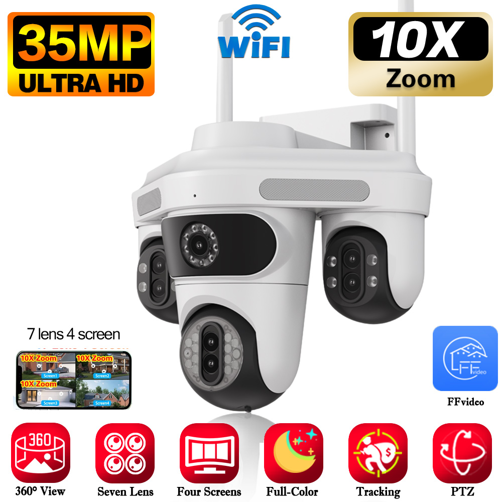 35MP 7レンズ 4画面表示 Wifi PTZ IPカメラ - Ip Camera 4K 8Mp Outdoor Ptz のレビューと価格