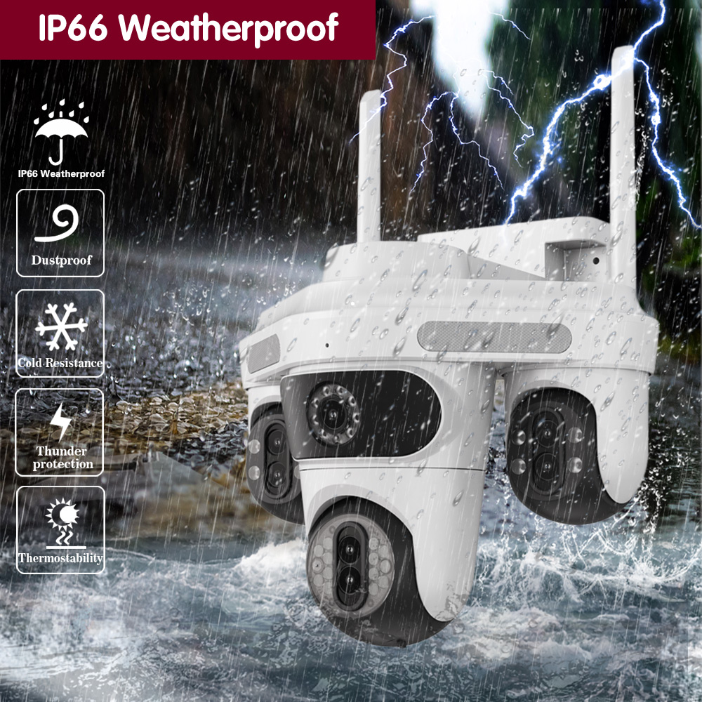 35MP 7レンズ 4画面表示 Wifi PTZ IPカメラ - Ip Camera 4K 8Mp Outdoor Ptz のレビューと価格