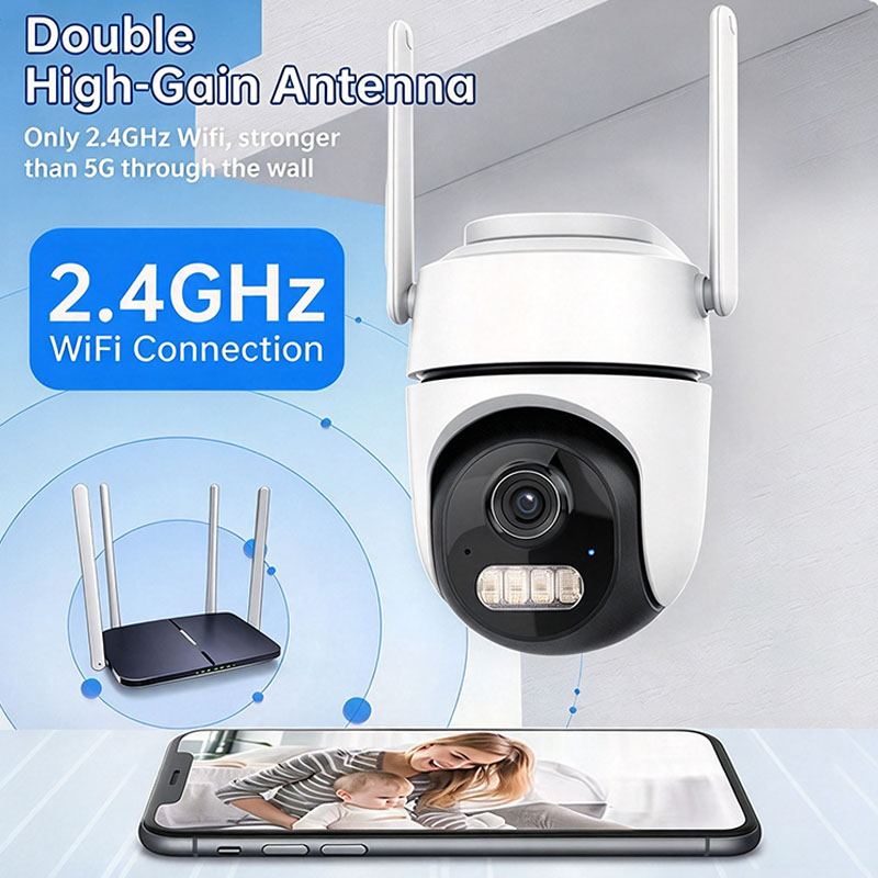 2MP Wi-Fi対応IPカメラ、屋外用、自動追跡機能、双方 - Cctv Camera System 8 Camera Wireless のレビューと価格