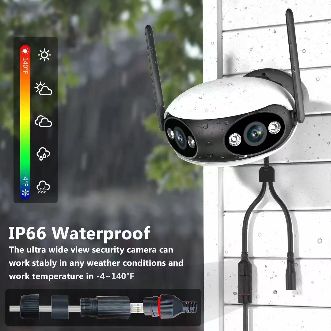 4MP Towell APP 180度広角デュアルレンズIP - Cctv Camera 180 Degree Panoramic のレビューと価格