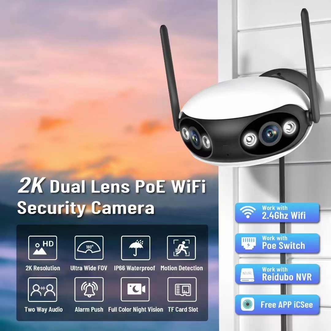 4MP Towell APP 180度広角デュアルレンズIP - Cctv Camera 180 Degree Panoramic のレビューと価格