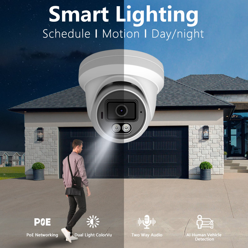 5MP 4チャンネルPoE NVRキット 顔認識AI検知 暗 - Nvr Kit 4 Camera 5Mp Poe のレビューと価格