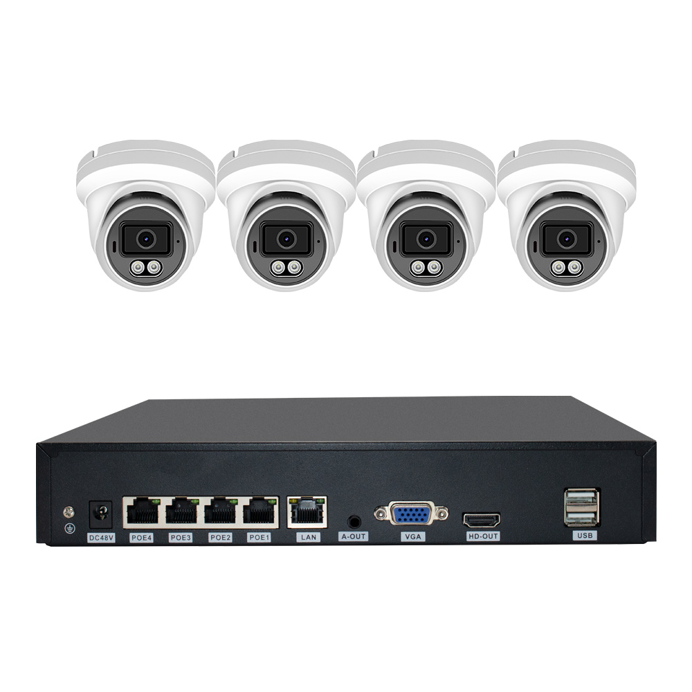 5MP 4チャンネルPoE NVRキット 顔認識AI検知 暗 - Nvr Kit 4 Camera 5Mp Poe のレビューと価格