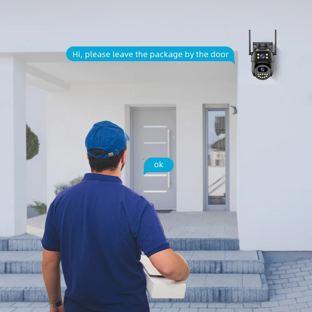 4K 8MP WiFi監視カメラ、デュアルレンズ、4Xデジタ - Ip Camera 4K 8Mp Outdoor Ptz のレビューと価格