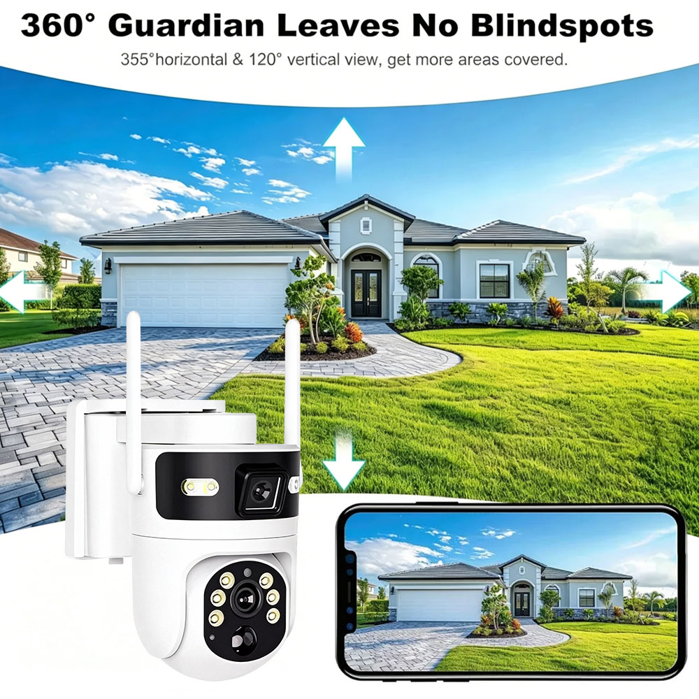 デュアルスクリーン8MP 4K IP PTZソーラーカメラ  - Ip Camera 4K 8Mp Outdoor Ptz のレビューと価格