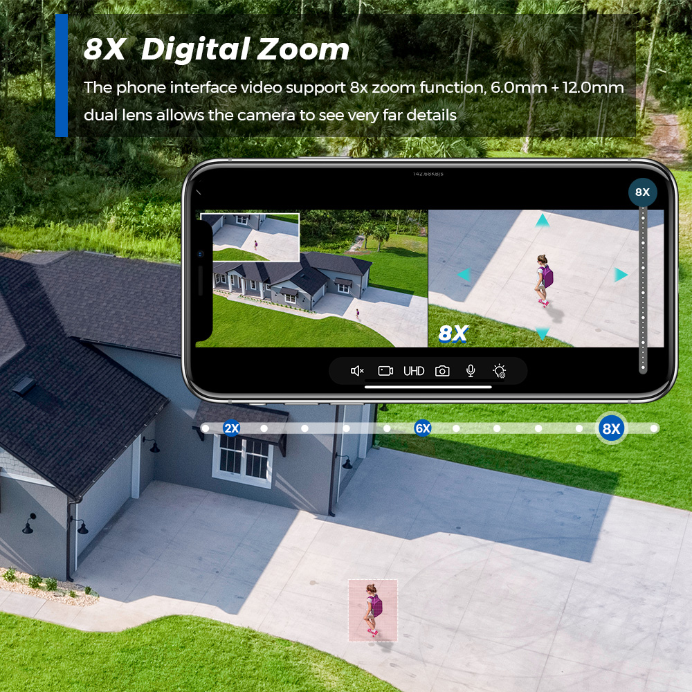 BESDER 12MP 6K PTZ Wifiカメラ デュア - Cctv Camera System 8 Camera Wireless のレビューと価格