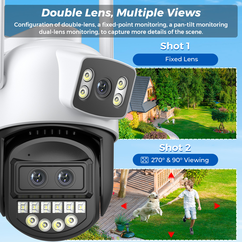 BESDER 12MP 6K PTZ Wifiカメラ デュア - Cctv Camera System 8 Camera Wireless のレビューと価格