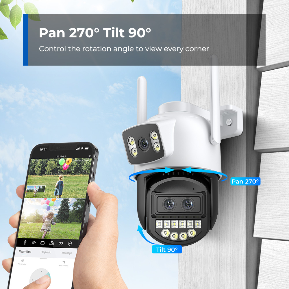 BESDER 12MP 6K PTZ Wifiカメラ デュア - Cctv Camera System 8 Camera Wireless のレビューと価格