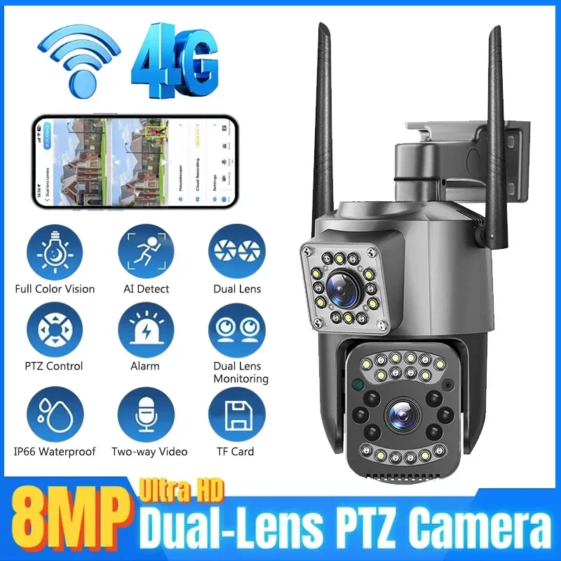 屋外IPWiFi HD 8MP屋外監視カメラ,4K,PTZ, - Ip Camera 4K 8Mp Outdoor Ptz のレビューと価格