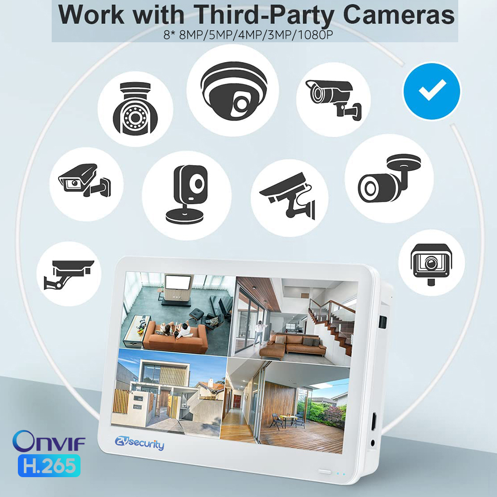 Onvif-IPカメラ用ビデオレコーダー,顔検出,cctvセ - Cctv Nvr System 8 Channel 4K Poe のレビューと価格