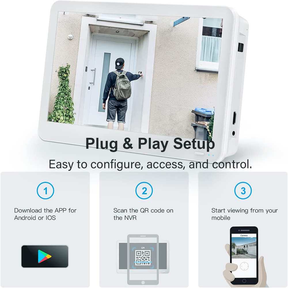 Onvif-IPカメラ用ビデオレコーダー,顔検出,cctvセ - Cctv Nvr System 8 Channel 4K Poe のレビューと価格