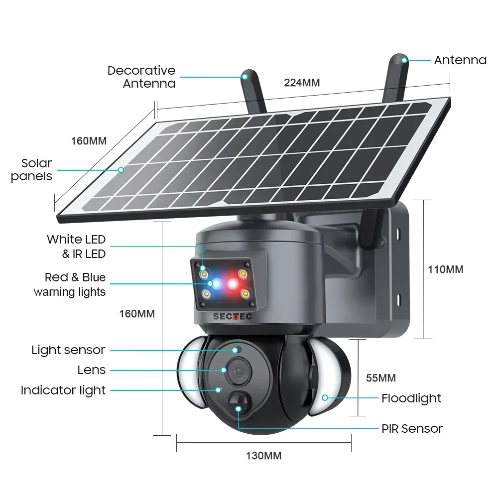 2023年トレンド人気商品 家庭用屋外ネットワークカメラ 4 - Security Camera System Solar 4G のレビューと価格
