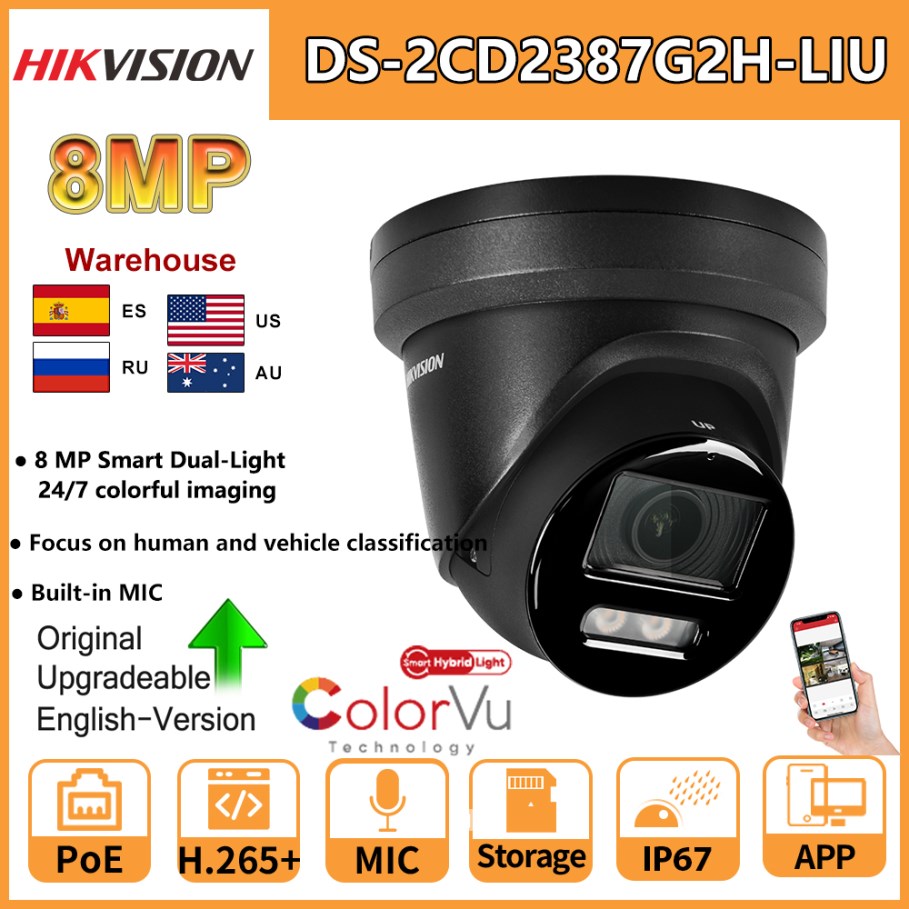 Hikvision-マイク内蔵のスマートIPカメラ,デュアル - Hikvision Ip Camera 8Mp Dome のレビューと価格