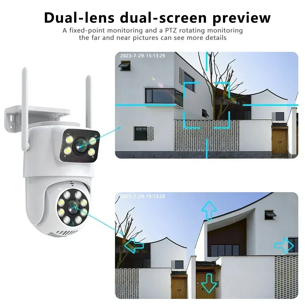 Tuya製デュアルレンズ・デュアルスクリーン搭載の4K 8M - Ip Camera 4K 8Mp Outdoor Ptz のレビューと価格