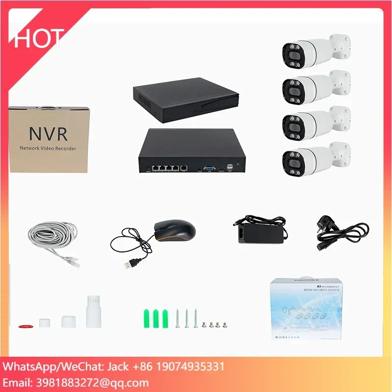 5MP人感検知4CH NVRキット屋外暗視IP CCTVカメ - Nvr Kit 4 Camera 5Mp Poe のレビューと価格