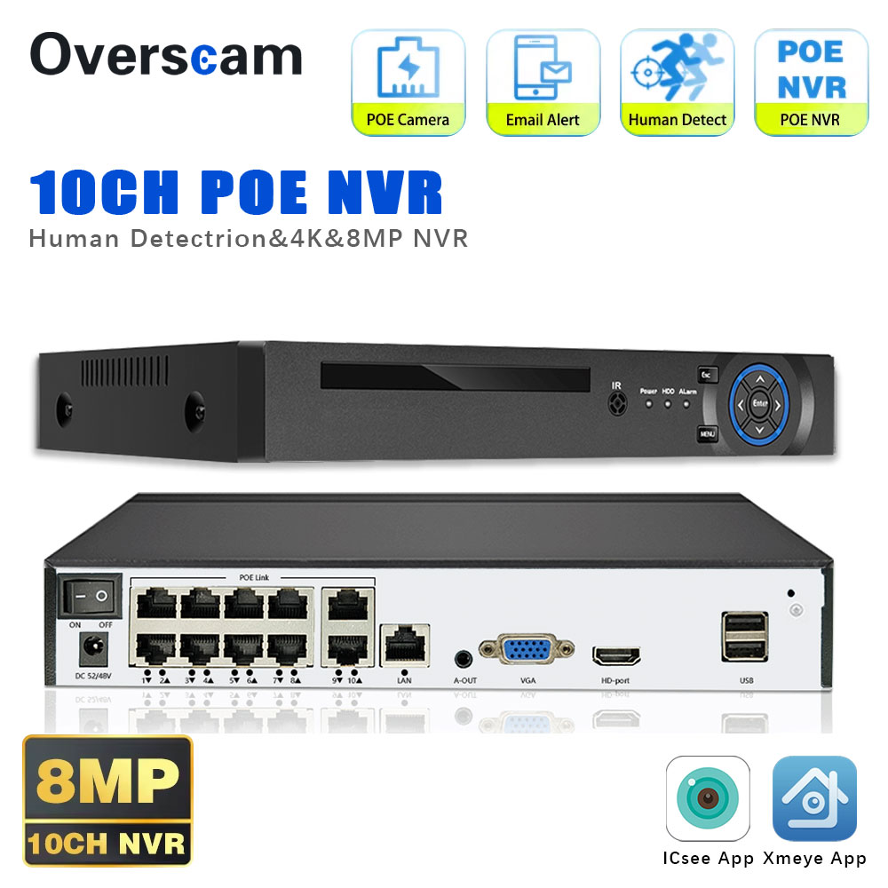 4K 10CH POEスマートNVR 8MP POEネットワ - Nvr 16 Channel 4K H265 のレビューと価格