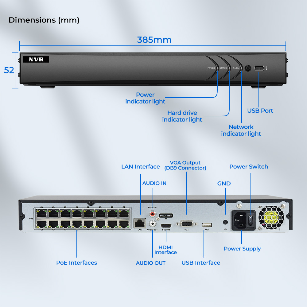 Hikvision対応 16チャンネル 16-PoE 4K  - Nvr 16 Channel 4K H265 のレビューと価格