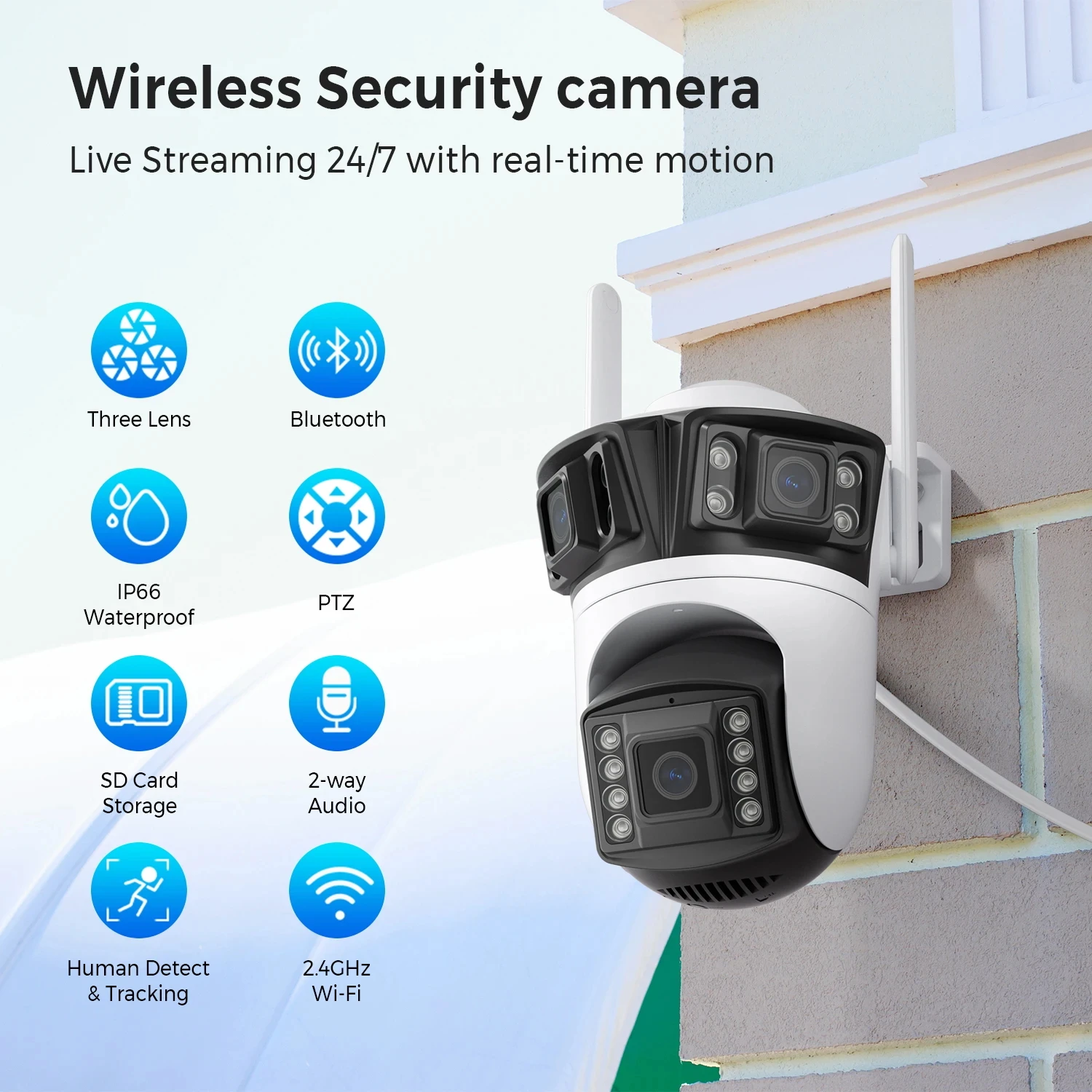6K、12MP、HD、トリプルレンズ、Wi-Fi対応、6MP - Cctv Camera System 8 Camera Wireless のレビューと価格