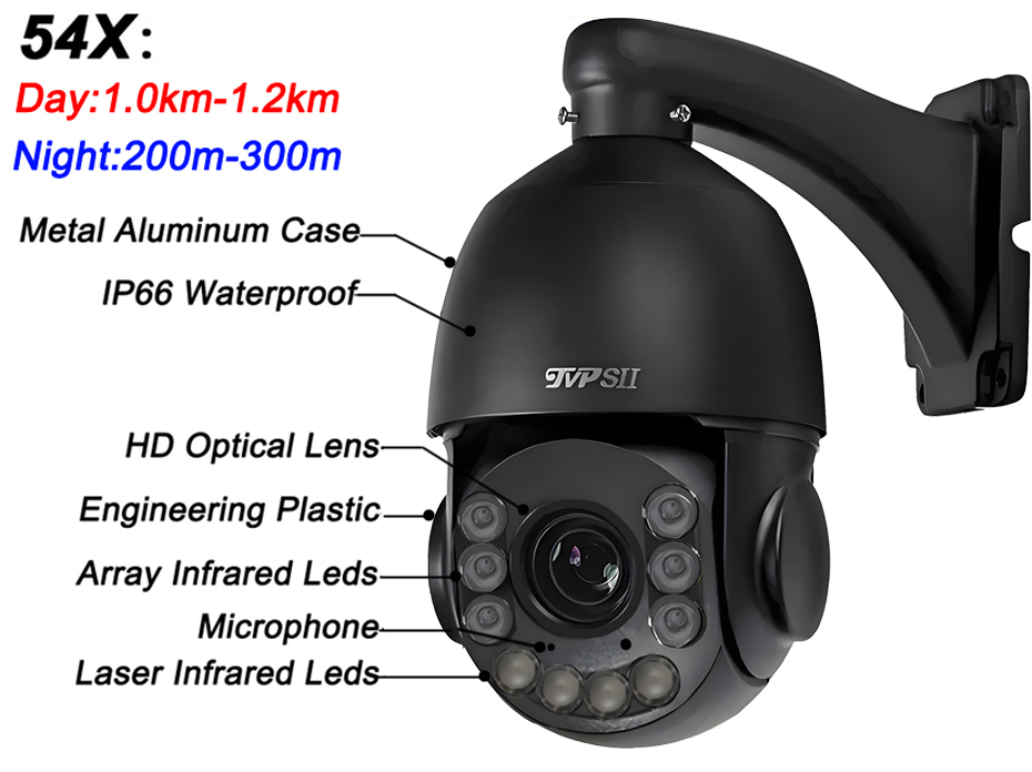 レーザー LED メタル自動追跡クルーズ 30fps 8MP - Ip Camera 4K 8Mp Outdoor Ptz のレビューと価格