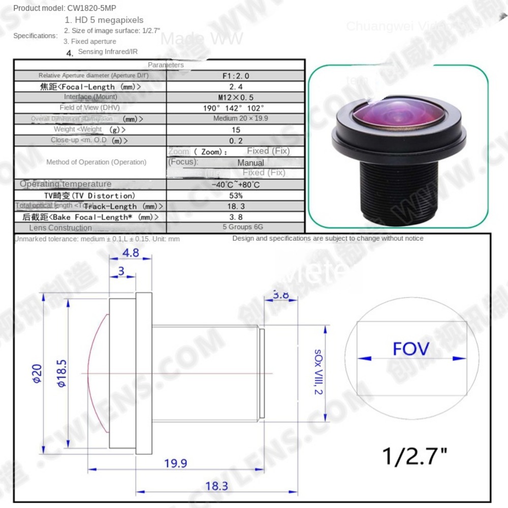 HD cctv用魚眼レンズ,180度広角IPカメラ,m12マ - Cctv Camera 180 Degree Panoramic のレビューと価格