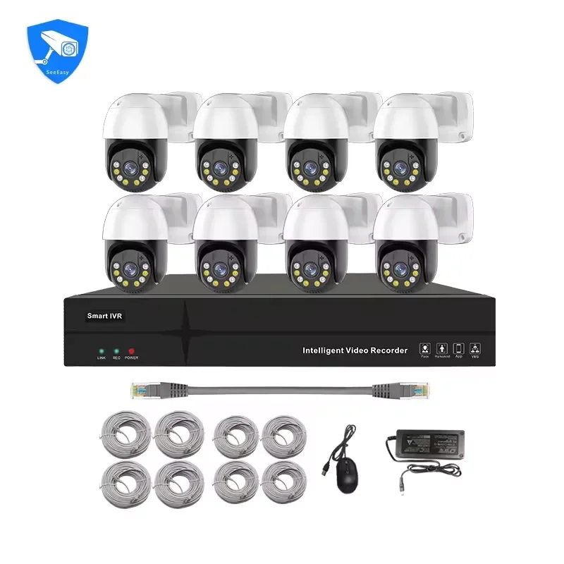 4チャンネル3MP/5MPドーム型IPカメラセット、双方向音 - Nvr Kit 4 Camera 5Mp Poe のレビューと価格