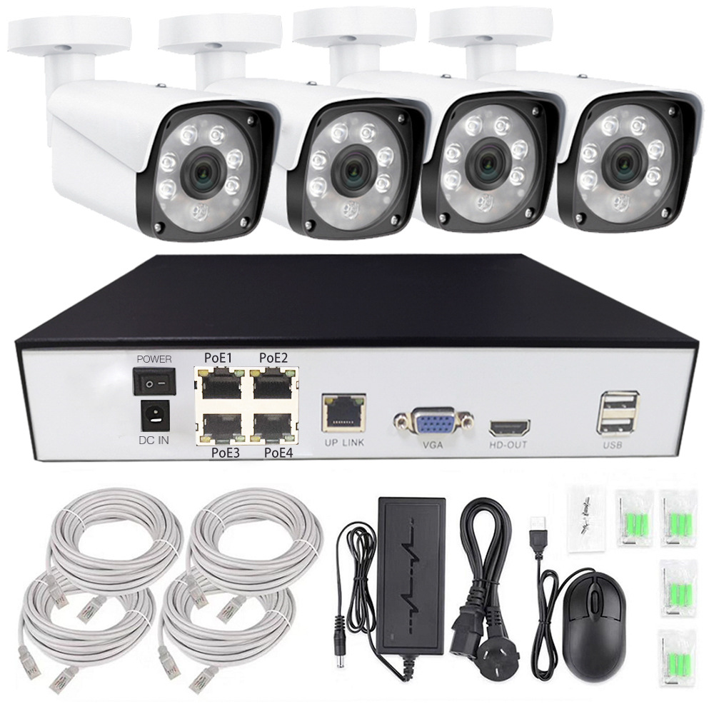AI搭載4チャンネルPoE NVRキット、4台のIPカメラ（ - Nvr Kit 4 Camera 5Mp Poe のレビューと価格