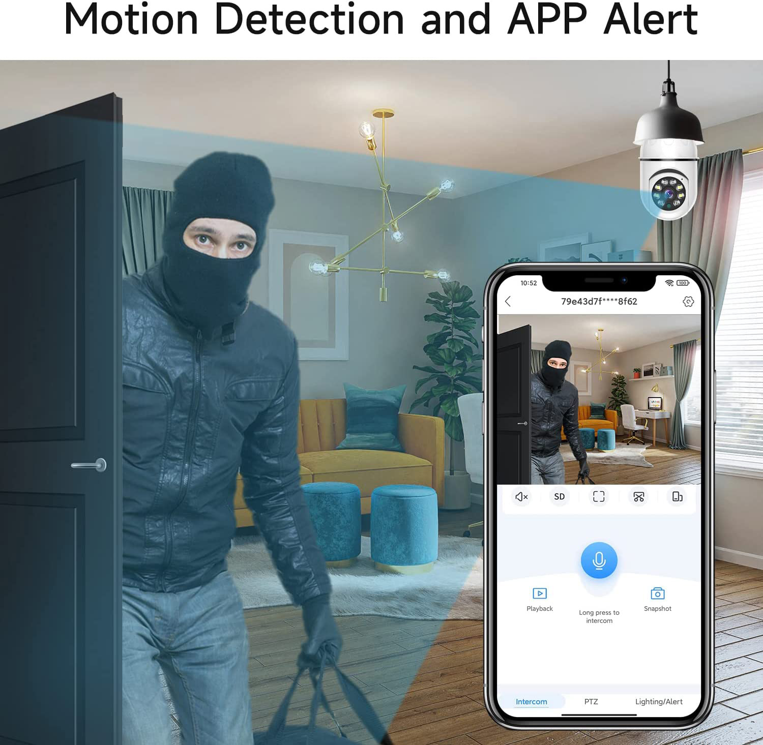 8MP E27電球型監視カメラ Wifi IP PTZ CC - Cctv Camera System 8 Camera Wireless のレビューと価格