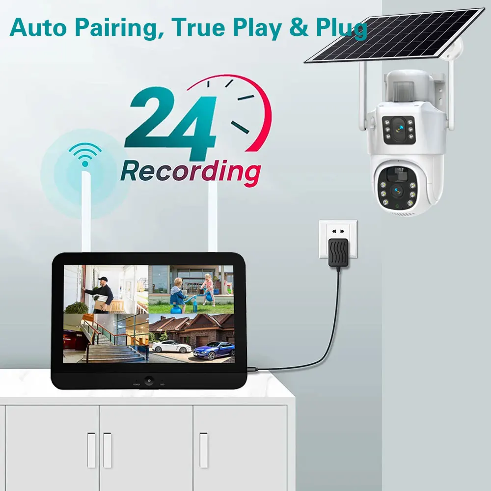 自動追跡ビデオ監視システム,外部監視カメラキット,Ccctv - Cctv Camera System 8 Camera Wireless のレビューと価格