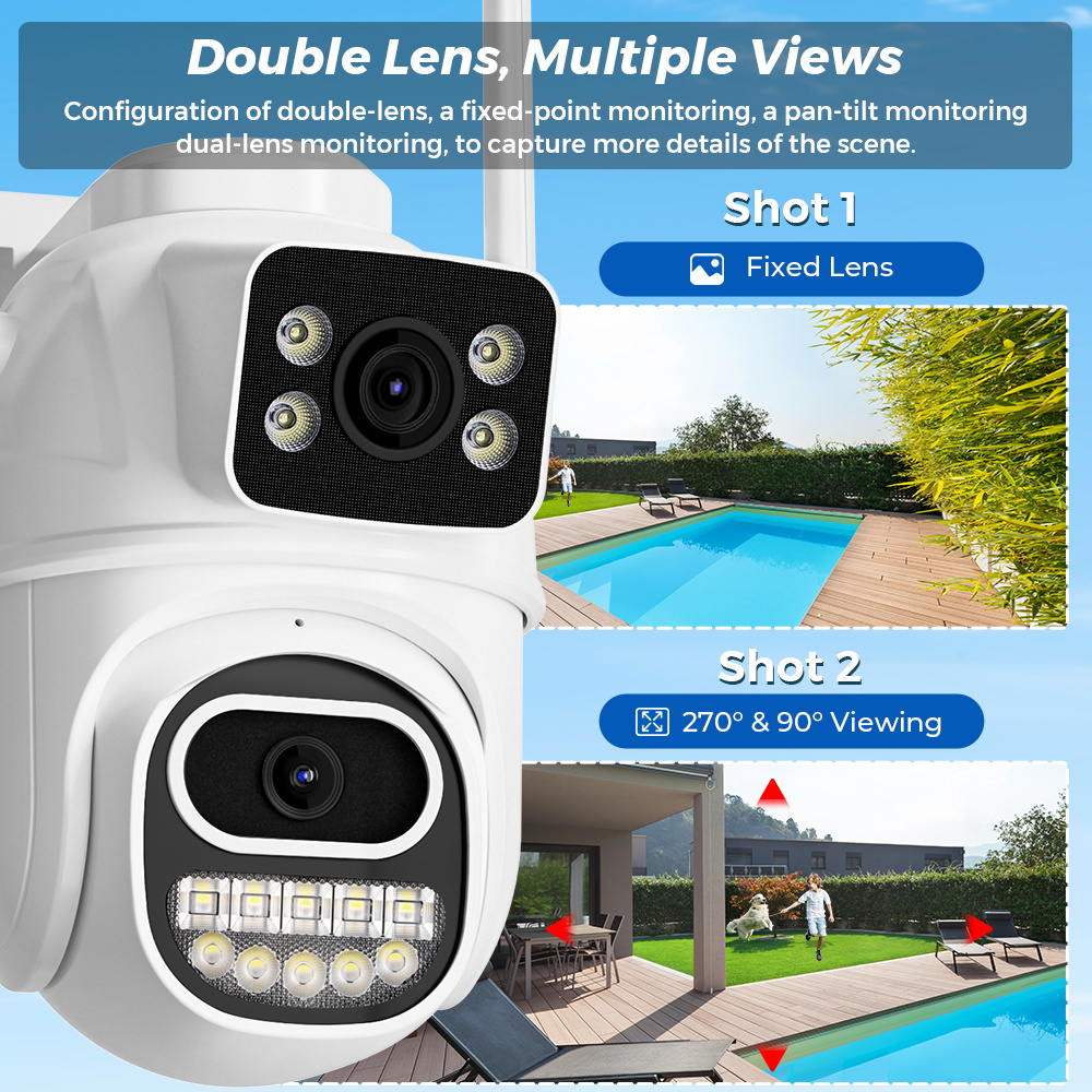 デュアルレンズ付きワイヤレスcctvシステム,wifiカメラ - Cctv Camera System 8 Camera Wireless のレビューと価格