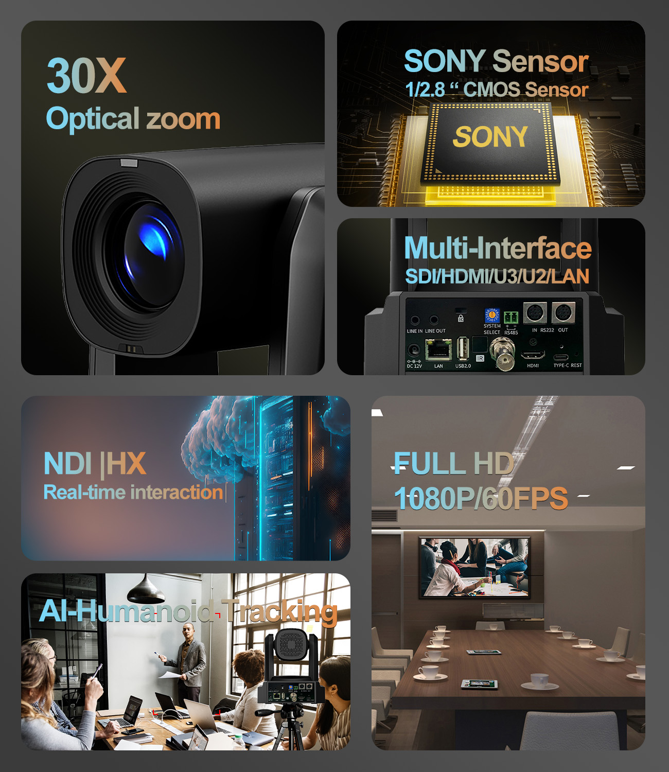 1-10台 1080p60 NDI PTZカメラ 30倍ズー - Ptz Camera 30X Zoom Poe のレビューと価格