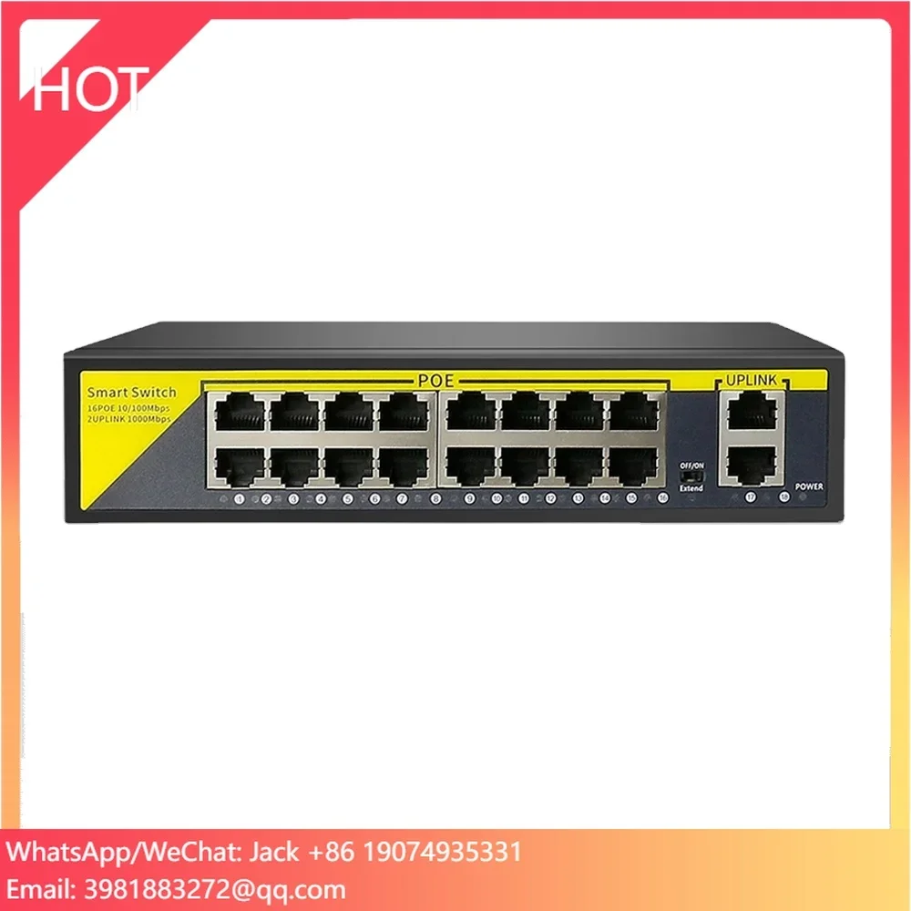 18ポートギガビットスイッチ IEEE802.3af 48V - Nvr Poe Switch 16 Port のレビューと価格