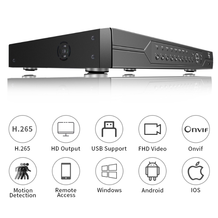16チャンネルCCTV H.265ネットワークビデオレコーダ - Nvr 16 Channel 4K H265 のレビューと価格