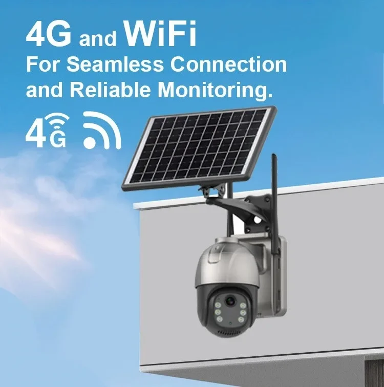 屋外街路灯ワイヤレスCCTV監視ソーラーシステムAOVスマー - Security Camera System Solar 4G のレビューと価格