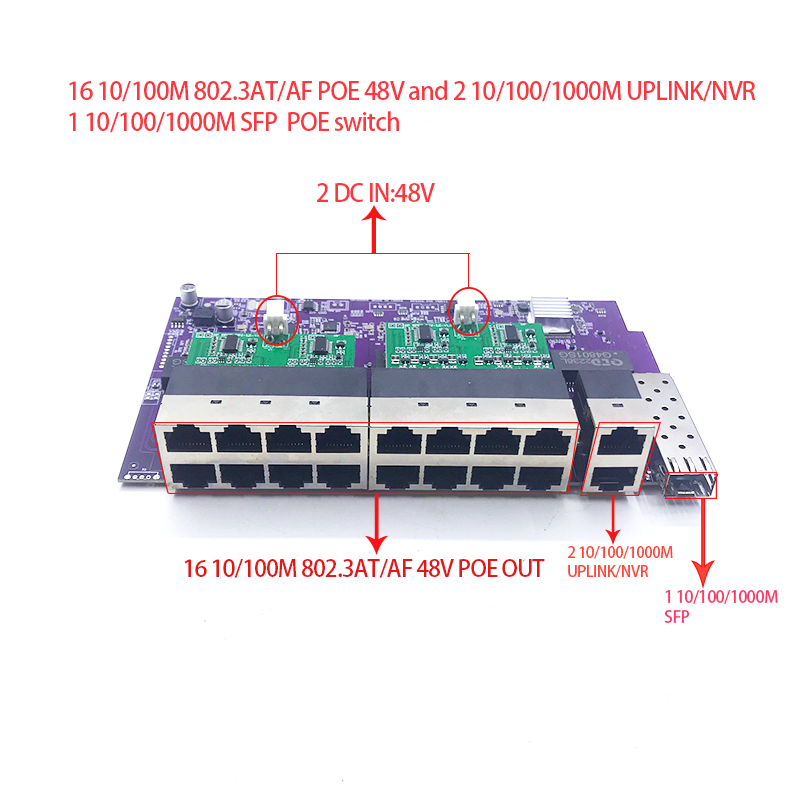 アップリンクnvr付きsfpスイッチモジュール,16ポート, - Nvr Poe Switch 16 Port のレビューと価格