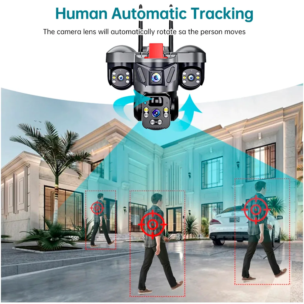 KERUI 屋外PTZ 6MP 4G SIM WIFI ソー - Cctv Camera System 8 Camera Wireless のレビューと価格