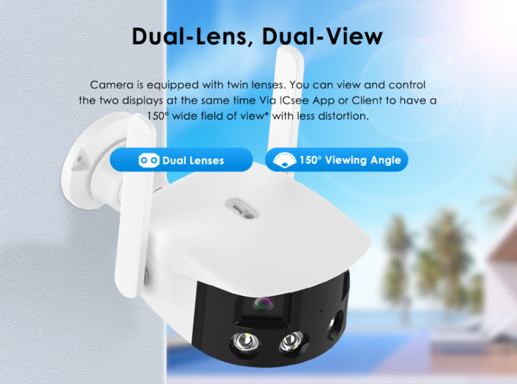4K UHD iCseeアプリ対応 180度広角パノラマビュ - Cctv Camera 180 Degree Panoramic のレビューと価格