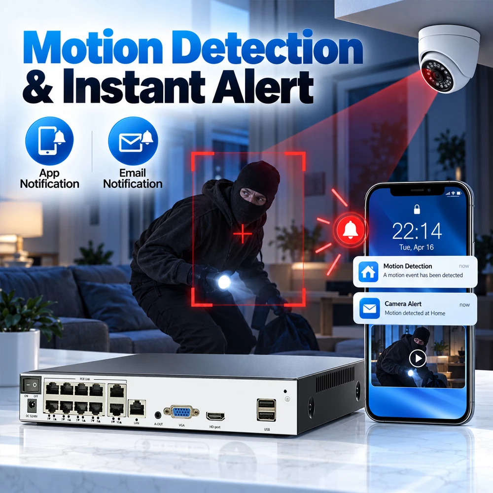 セキュリティ用10チャンネルPoE NVR、8MP 4Kネッ - Poe Security Camera 8Mp 4K のレビューと価格