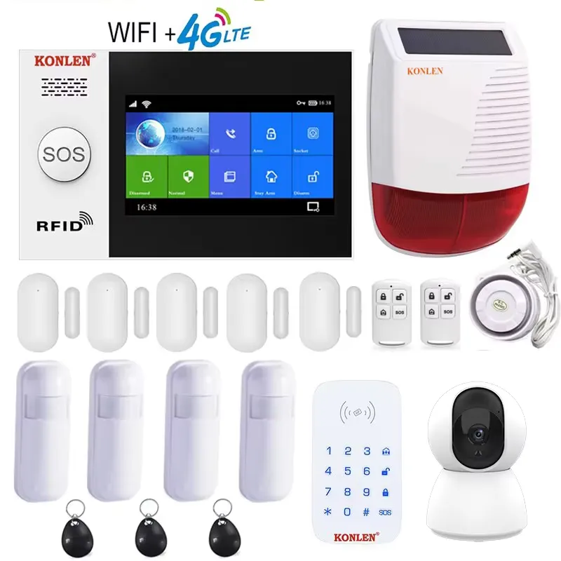 Tuya スマートアラームシステム、セキュリティホーム、Wi - Security Camera System Solar 4G のレビューと価格